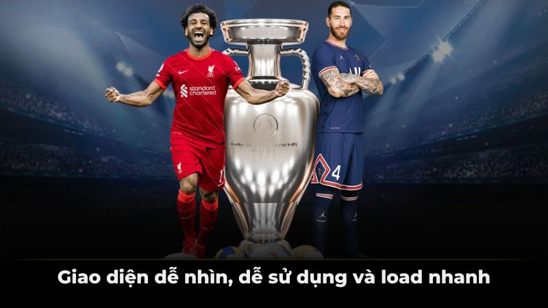 Giao diện dễ nhìn, dễ sử dụng và load nhanh