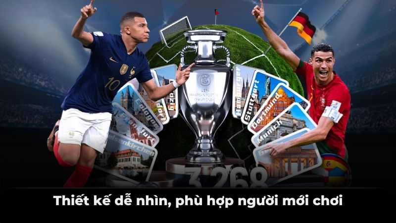 Thiết kế dễ nhìn, phù hợp người mới chơi